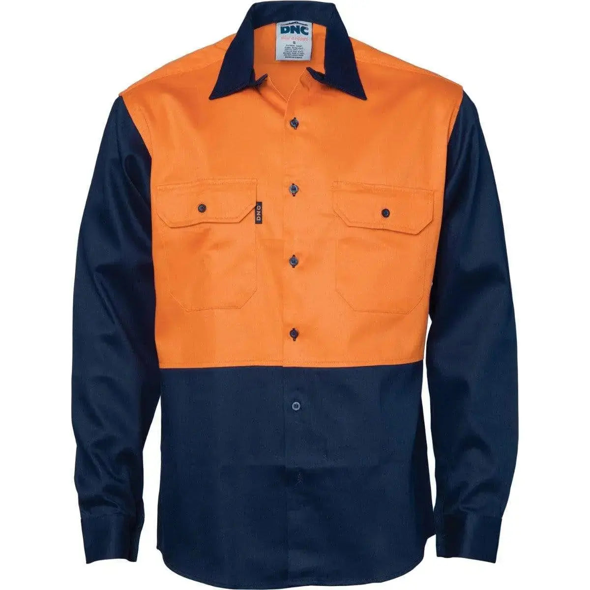 Dnc Workwear Patron Saint Flame Retardant Two-tone Long Sleeve Drill Shirt - 3406 Metro Workwear.